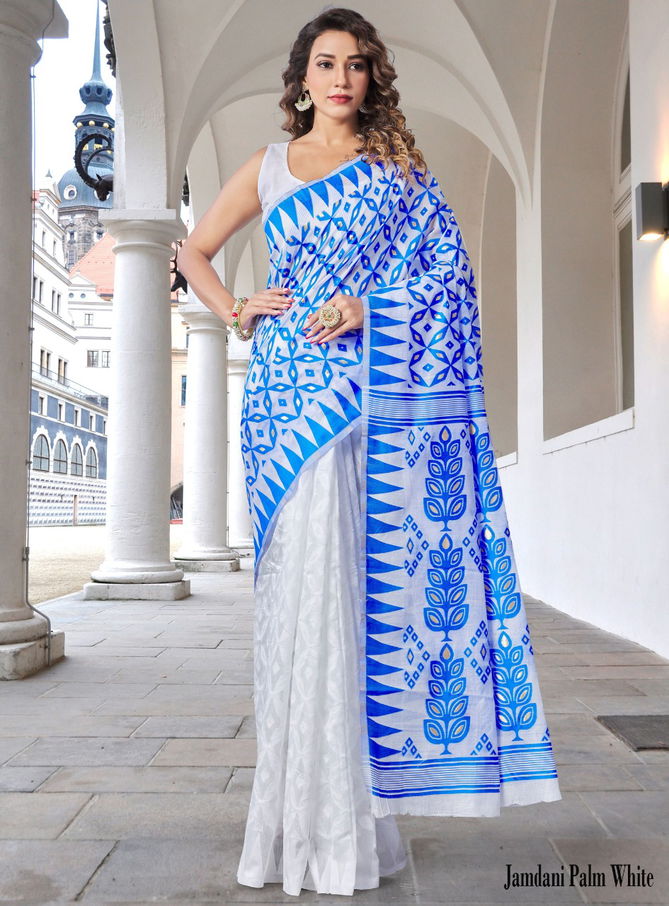 Jamdani 1 Classic Latest Festive Wear Designer Silk Saree Collection